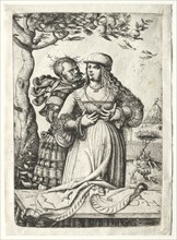 Soldier embracing a woman. Creator: Daniel I Hopfer (German, c. 1470-1536).