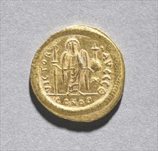 Solidus of Justinian I (reverse), 545-565. Creator: Unknown.