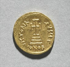 Solidus with Heraclius and his Son Heraclius Constantine (reverse), c. 616-625. Creator: Unknown.