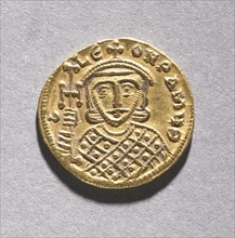 Solidus with Leo IV the Khazar and His Father Constantine V Copronymus (obverse), c. 751-775. Creator: Unknown.