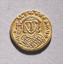 Solidus with Leo IV the Khazar and His Father Constantine V Copronymus , c. 751-775. Creator: Unknown.