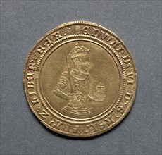 Sovereign of Twenty Shillings (obverse), 1550-1553. Creator: Unknown.