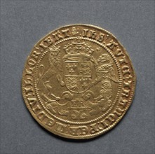 Sovereign of Twenty Shillings (reverse), 1550-1553. Creator: Unknown.