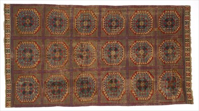Spanish Carpet with a Turkish Pattern, c. 1450-1500. Creator: Unknown.