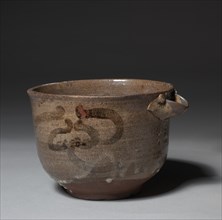 Spouted Bowl with Flower Design: Karatsu Ware, late 16th century. Creator: Unknown.