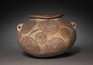Squat Jar with Lug Handles, 4000-3000 BC. Creator: Unknown.