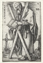 St. Andrew, 1545-1546. Creator: Hans Sebald Beham (German, 1500-1550).