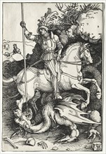 St. George Killing the Dragon, 1500s. Creator: Albrecht Dürer (German, 1471-1528).