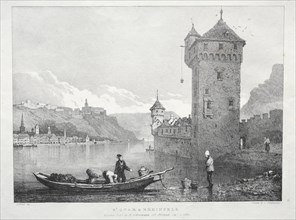 St. Goar and Rheinfels, 1824. Creator: Samuel Prout (British, 1783-1852).