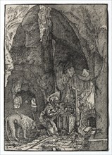 St. Jerome in the Cave, 1513-1515. Creator: Albrecht Altdorfer (German, c. 1480-1538).