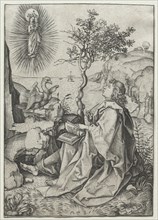 St. John the Evangelist on the Isle of Patmos. Creator: Martin Schongauer (German, c.1450-1491).