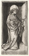 St. John with Serpent in Chalice. Creator: Israhel van Meckenem (German, c. 1440-1503).