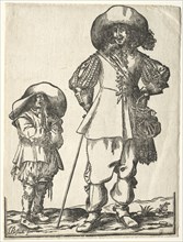 Standing Cavalier and Beggar Boy. Creator: Ludolph Büsinck (German, 1590-1669).