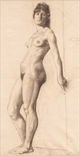 Standing Nude Model. Creator: Otto H. Bacher (American, 1856-1909).
