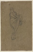 Standing Woman Holding Up Her Dress (verso), c. 1872. Creator: James McNeill Whistler (American, 1834-1903).