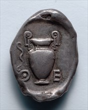 Stater: Amphora and Bow (reverse), 395-387 BC. Creator: Unknown.