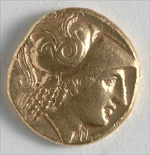 Stater: Athena (obverse), 323-317 BC. Creator: Unknown.