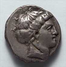 Stater: Head of Koré (obverse), 375-340 BC. Creator: Unknown.
