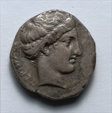 Stater: Head of Nymph (obverse), after 400 BC. Creator: Unknown.