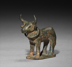 Statuette of a Bull with Curved Horns, probably late 2nd millennium BC. Creator: Unknown.
