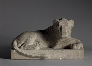 Statuette of a Lion, 380-246 BC. Creator: Unknown.