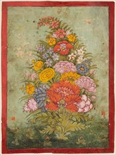Still life: Bouquet of Flowers Emerging from the Grass, c. 1750. Creator: Unknown.