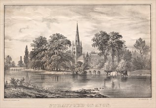Stratford on Avon. Creator: James Merritt Ives (American, 1824-1895), and ; Nathaniel Currier (American, 1813-1888).