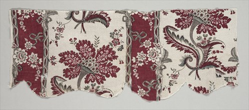 Strip of Woodblock Printed Cotton, 1798. Creator: Unknown.