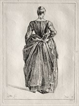Study of a Woman from the Back. Creator: Pierre Charles Trémolière (French, 1703-1739).