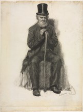 Study of an Old Man (Possibly a Study for Portrait of Peter Folger), c. 1886. Creator: Eastman Johnson (American, 1824-1906).
