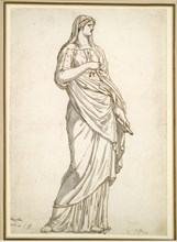 Study of the Sabine Statue from the Villa Medici, c. 1775-1780. Creator: Jacques-Louis David (French, 1748-1825).