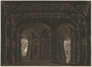 Subterranean Jail for the Stage, 1788. Creator: Abel Schlicht (German, 1754-1826).