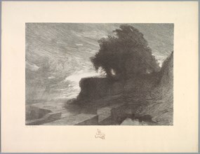 Suite de Paysages: Landscape, Plate 4, Remarque, Snake, 1892-1893. Creator: Charles Marie Dulac (French, 1865-1898); Printer: Lemercier, Imprimeur Lemercier (per colophon).