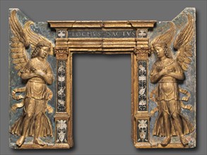 Tabernacle Relief with Flanking Angels, c. 1480-1500. Creator: Tullio Lombardo (Italian, c. 1455-1532), circle of.