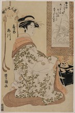 Takigawa of Ogiya, from the series Beauties as the Seven Komachi, c. 1793-97. Creator: Utagawa Toyokuni (Japanese, 1769-1825).