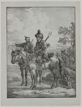 Tartars on Horseback, 1820. Creator: Aleksandr Orlowski (Russian, 1777-1832).