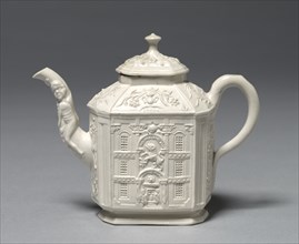 Teapot, c. 1745. Creator: Staffordshire Factory (British).