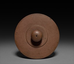 Teapot: Yixing ware (lid), 1644-1911. Creator: Unknown.