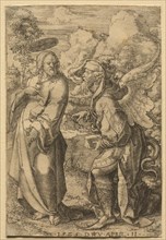 Temptation of Christ, 1525. Creator: Dirk Vellert (Netherlandish, 1480/85-1547).