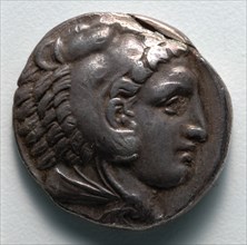 Tetradrachm: Head of Young Herakles in Lion Skin (obverse), 336-323 BC. Creator: Unknown.