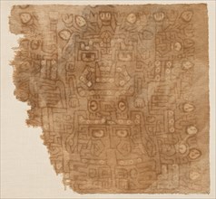Textile Fragment with Cotton Goddess, 800 - 500 BC. Creator: Unknown.