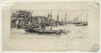 Thames Warehouse, 1859. Creator: James McNeill Whistler (American, 1834-1903).