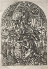 The Apocalypse: St. John Sees Seven Golden Candlesticks, 1546-1556. Creator: Jean Duvet (French, 1485-1561).
