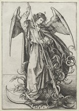 The Archangel Michael Piercing the Dragon, c. 1475. Creator: Martin Schongauer (German, c.1450-1491).