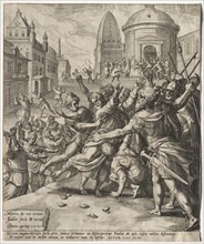 The Arrest of St. Paul, 1581. Creator: Jan I Sadeler (Flemish, 1550-1600).