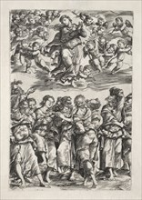 The Assumption of the Virgin, 1517. Creator: Domenico Campagnola (Italian, 1500-1564).