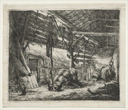 The Barn, 1647. Creator: Adriaen van Ostade (Dutch, 1610-1684).