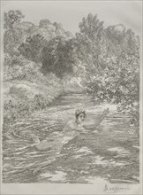 The Bather, c. 1860-70. Creator: Félix Bracquemond (French, 1833-1914).