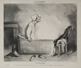 The Bathers, plate 12:The Hot Bath, 28 October 1839. Creator: Honoré Daumier (French, 1808-1879); Aubert.