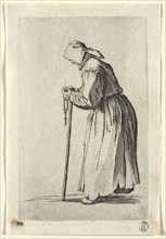 The Beggars: Beggar at Her Rosary, c. 1623. Creator: Jacques Callot (French, 1592-1635).